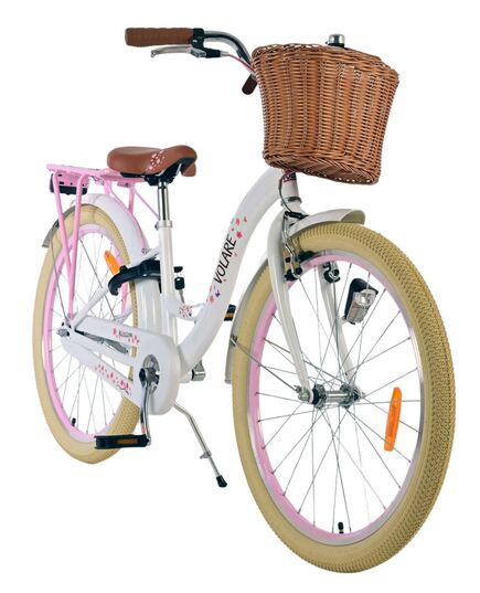 Volare Blossom Kinderfahrrad - Mädchen - 24 Zoll - Weiß