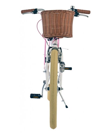 Volare Blossom Kinderfahrrad - Mädchen - 24 Zoll - Weiß - Zwei Handbremsen