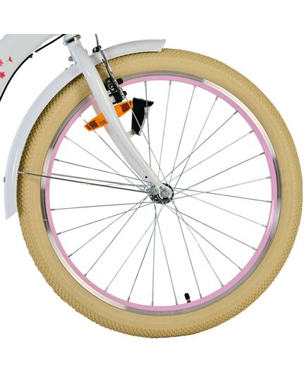 Volare Blossom Kinderfahrrad - Mädchen - 24 Zoll - Weiß - 3 Gänge