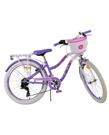 Volare Lovely Kinderfahrrad - Mädchen - 24 Zoll - Lila - 7 Gänge