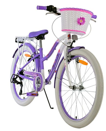 Volare Lovely Kinderfahrrad - Mädchen - 24 Zoll - Lila - 7 Gänge