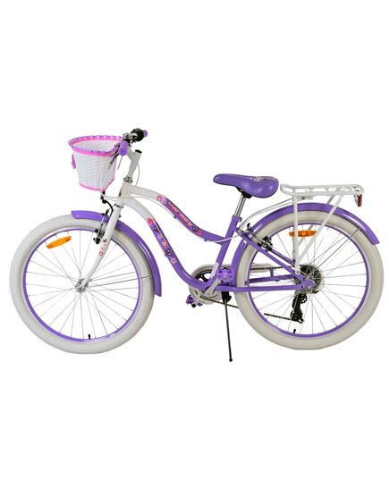 Volare Lovely Kinderfahrrad - Mädchen - 24 Zoll - Lila - 7 Gänge