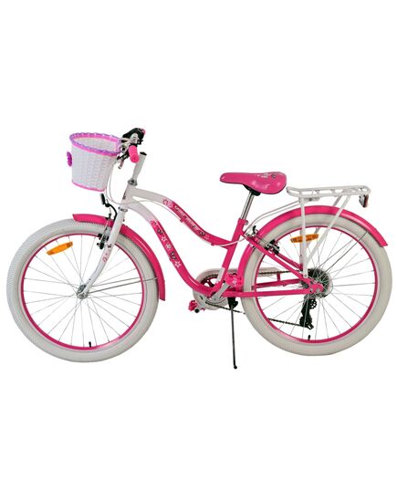 Volare Lovely Kinderfahrrad - Mädchen - 24 Zoll - Rosa - 7 Gänge