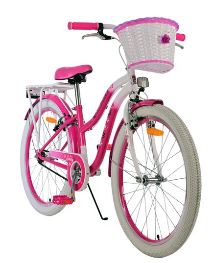 Volare Lovely Kinderfahrrad - Mädchen - 24 Zoll - Pink- Zwei Handbremsen