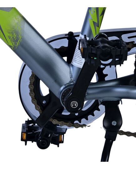 Volare Rocky Kinderfahrrad - 20 Zoll - 7 Gänge - Grün/Grau
