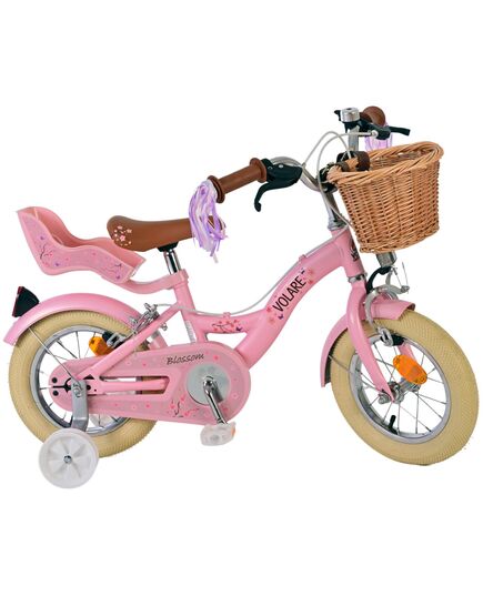 Volare Blossom Kinderfahrrad - Mädchen - 12 Zoll - Rosa - Zwei Handbremsen [CLONE]