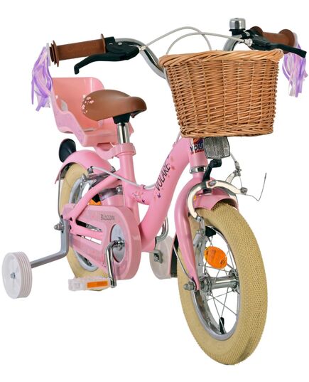 Volare Blossom Kinderfahrrad - Mädchen - 12 Zoll - Rosa - Zwei Handbremsen [CLONE]