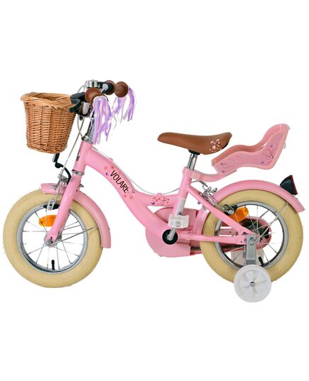 Volare Blossom Kinderfahrrad - Mädchen - 12 Zoll - Rosa - Zwei Handbremsen [CLONE]