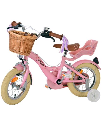 Volare Blossom Kinderfahrrad - Mädchen - 12 Zoll - Rosa - Zwei Handbremsen [CLONE]