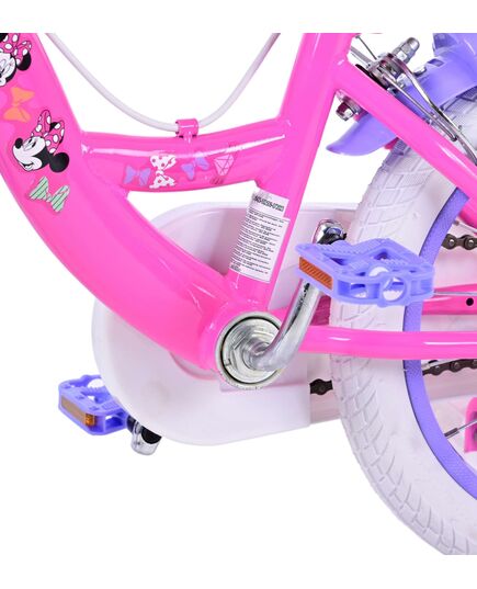Disney Minnie Kinderfahrrad - Mädchen - 14 Zoll - Rosa - Zwei Handbremsen