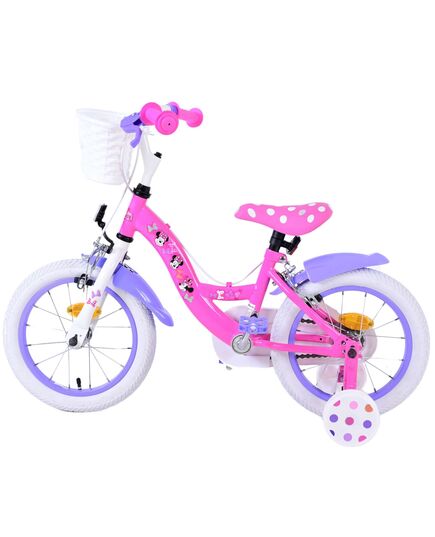 Disney Minnie Kinderfahrrad - Mädchen - 14 Zoll - Rosa - Zwei Handbremsen