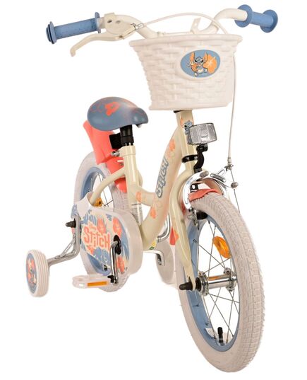 Disney Stitch Kinderfahrrad - Mädchen - 14 Zoll - Creme Koralle Blau [CLONE]