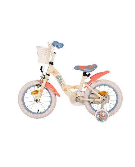 Disney Stitch Kinderfahrrad - Mädchen - 14 Zoll - Creme Koralle Blau [CLONE]