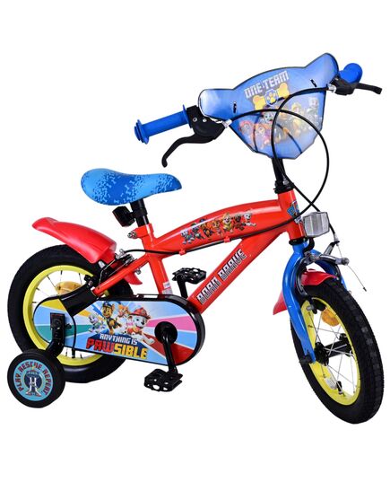 Paw Patrol Kinderfahrrad - Jungen - 14 Zoll - Blau - Zwei handbremsen