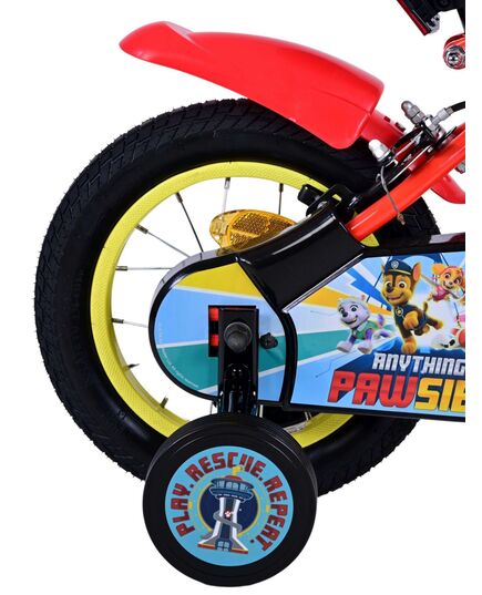 Paw Patrol Kinderfahrrad - Jungen - 14 Zoll - Blau - Zwei handbremsen