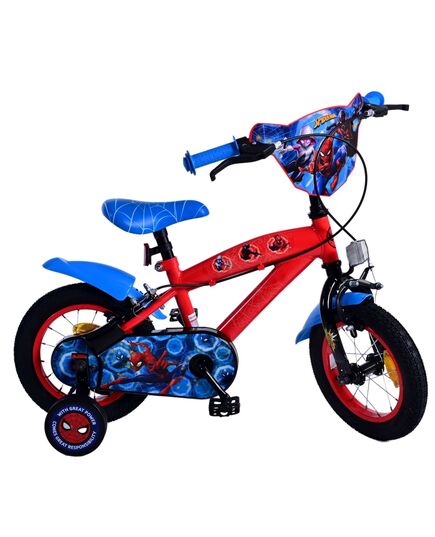 Ultimate Spider-Man Kinderfahrrad - Jungen - 12 Zoll - Blau/Rot - Zweihandbremsen