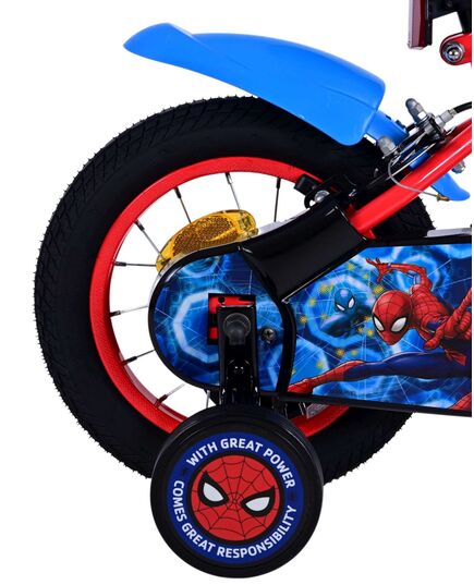 Ultimate Spider-Man Kinderfahrrad - Jungen - 12 Zoll - Blau/Rot - Zweihandbremsen