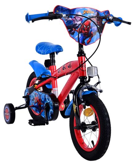 Ultimate Spider-Man Kinderfahrrad - Jungen - 12 Zoll - Blau/Rot - Zweihandbremsen