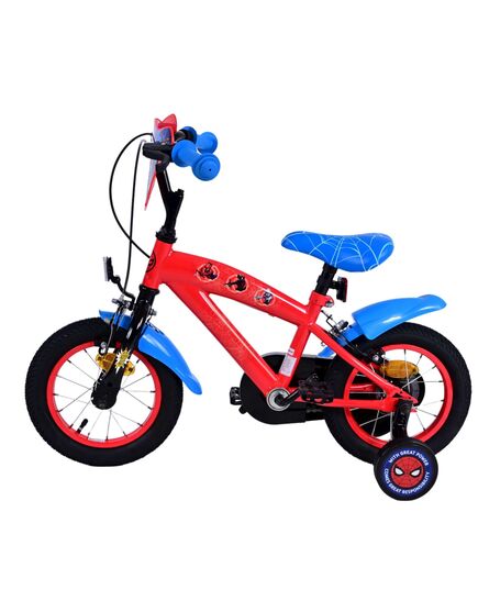 Ultimate Spider-Man Kinderfahrrad - Jungen - 12 Zoll - Blau/Rot - Zweihandbremsen