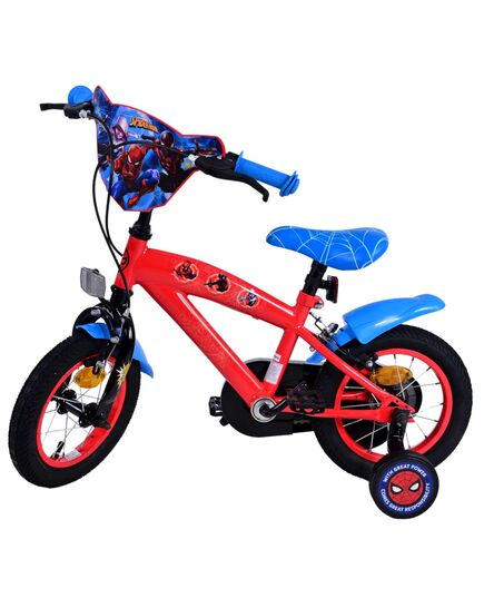 Ultimate Spider-Man Kinderfahrrad - Jungen - 12 Zoll - Blau/Rot - Zweihandbremsen