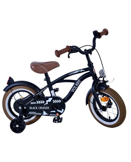 Volare Black Cruiser Kinderfahrrad - Jungen - 12 Zoll - Schwarz