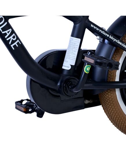 Volare Black Cruiser Kinderfahrrad - Jungen - 12 Zoll - Schwarz