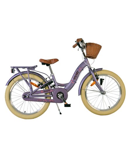 Volare Blossom Kinderfahrrad - Mädchen - 20 Zoll - Lila - Zwei Handbremsen