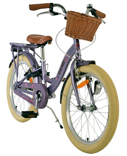 Volare Blossom Kinderfahrrad - Mädchen - 20 Zoll - Lila - Zwei Handbremsen