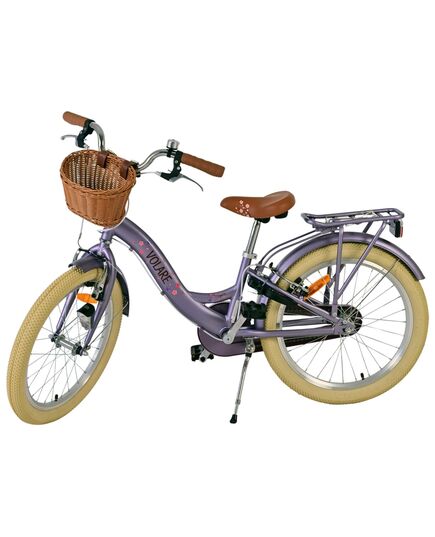 Volare Blossom Kinderfahrrad - Mädchen - 20 Zoll - Lila - Zwei Handbremsen