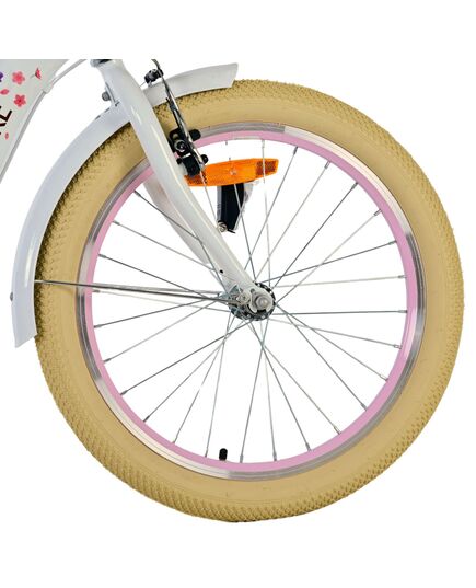 Volare Blossom Kinderfahrrad - Mädchen - 20 Zoll - Weiß - Zwei Handbremsen