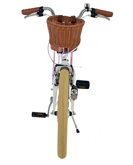 Volare Blossom Kinderfahrrad - Mädchen - 20 Zoll - Weiß - Zwei Handbremsen