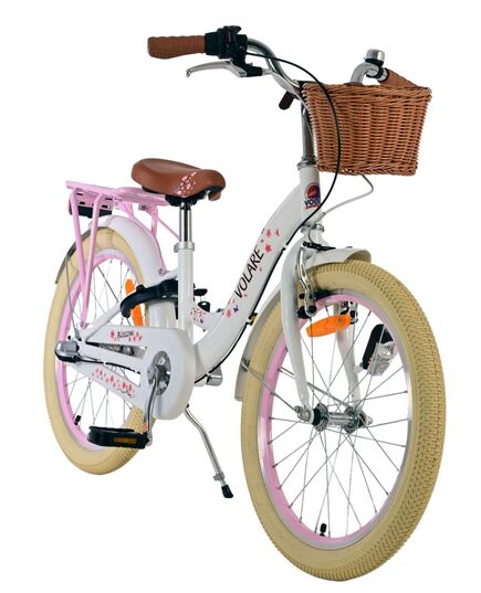 Volare Blossom Kinderfahrrad - Mädchen - 20 Zoll - Weiß - Nexus 3 Gänge
