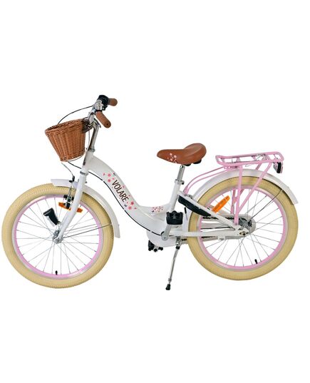 Volare Blossom Kinderfahrrad - Mädchen - 20 Zoll - Weiß - Nexus 3 Gänge