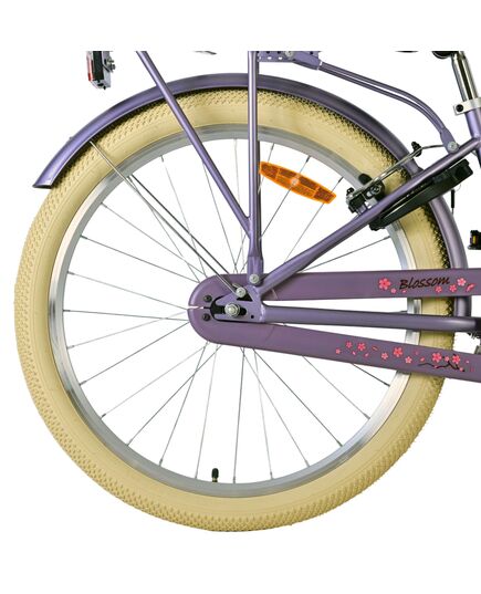 Volare Blossom Kinderfahrrad - Mädchen - 24 Zoll - Lila - Zwei Handbremsen