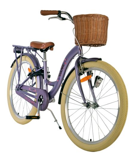 Volare Blossom Kinderfahrrad - Mädchen - 24 Zoll - Lila - Zwei Handbremsen