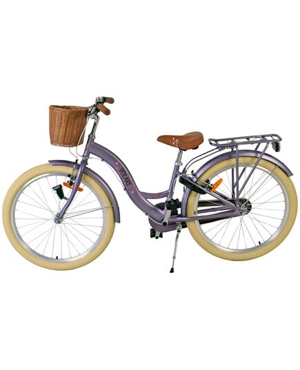 Volare Blossom Kinderfahrrad - Mädchen - 24 Zoll - Lila - Zwei Handbremsen