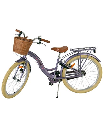 Volare Blossom Kinderfahrrad - Mädchen - 24 Zoll - Lila - Zwei Handbremsen