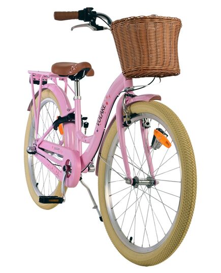 Volare Blossom Kinderfahrrad - Mädchen - 24 Zoll - Rosa - 3 Gänge