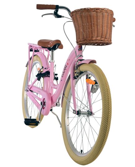 Volare Blossom Kinderfahrrad - Mädchen - 24 Zoll - Rosa - Zwei Handbremsen