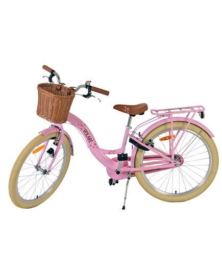 Volare Blossom Kinderfahrrad - Mädchen - 24 Zoll - Rosa - Zwei Handbremsen