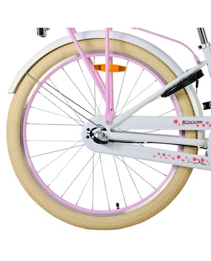 Rower dziecięcy Volare Blossom - dziewczęcy - 26 cali - biały - Nexus 3 biegi