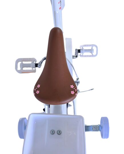 Volare Blossom Kinderfahrrad - Mädchen - 16 Zoll - Weiß - Zweihandbremsen