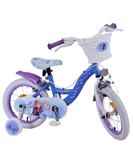 Disney Frozen 2 Kinderfiets - Meisjes - 12 inch - Blauw/Paars - Twee handremmen