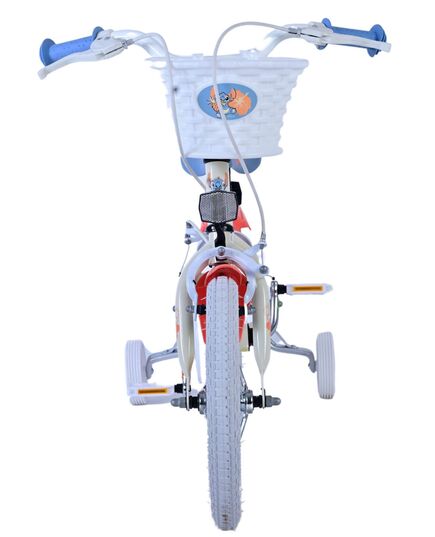 Disney Stitch Kinderfahrrad - Mädchen - 14 Zoll - Creme Koralle Blau - Zweihandbremsen [CLONE]