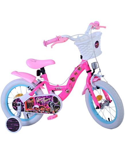 LOL Surprise Kinderfahrrad - Mädchen - 14 Zoll - Rosa - Zweihandbremsen