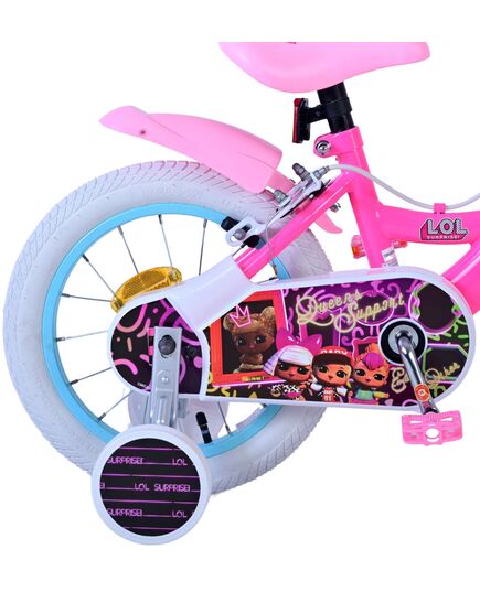 LOL Surprise Kinderfahrrad - Mädchen - 14 Zoll - Rosa - Zweihandbremsen