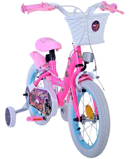 LOL Surprise Kinderfahrrad - Mädchen - 14 Zoll - Rosa - Zweihandbremsen