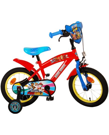 Paw Patrol Kinderfahrrad - Jungen - 14 Zoll - Rot/Blau