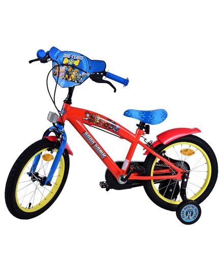 Paw Patrol Kinderfahrrad - Jungen - 16 Zoll - Rot - Zwei Handbremsen