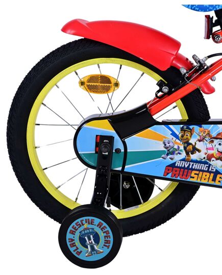 Paw Patrol Kinderfahrrad - Jungen - 16 Zoll - Rot - Zwei Handbremsen